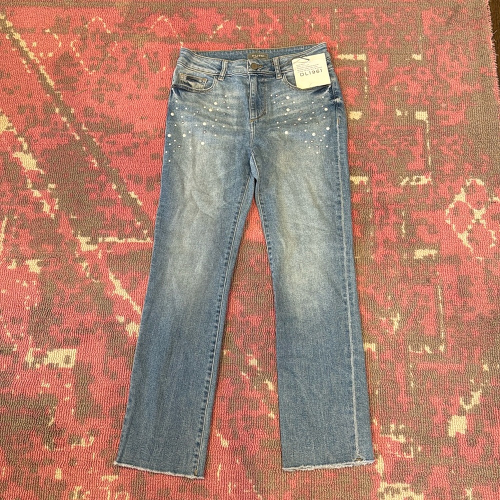 NWT DL1961 Mara Instasculpt Straight Ankle Jeans Size 26 Rock River Wash